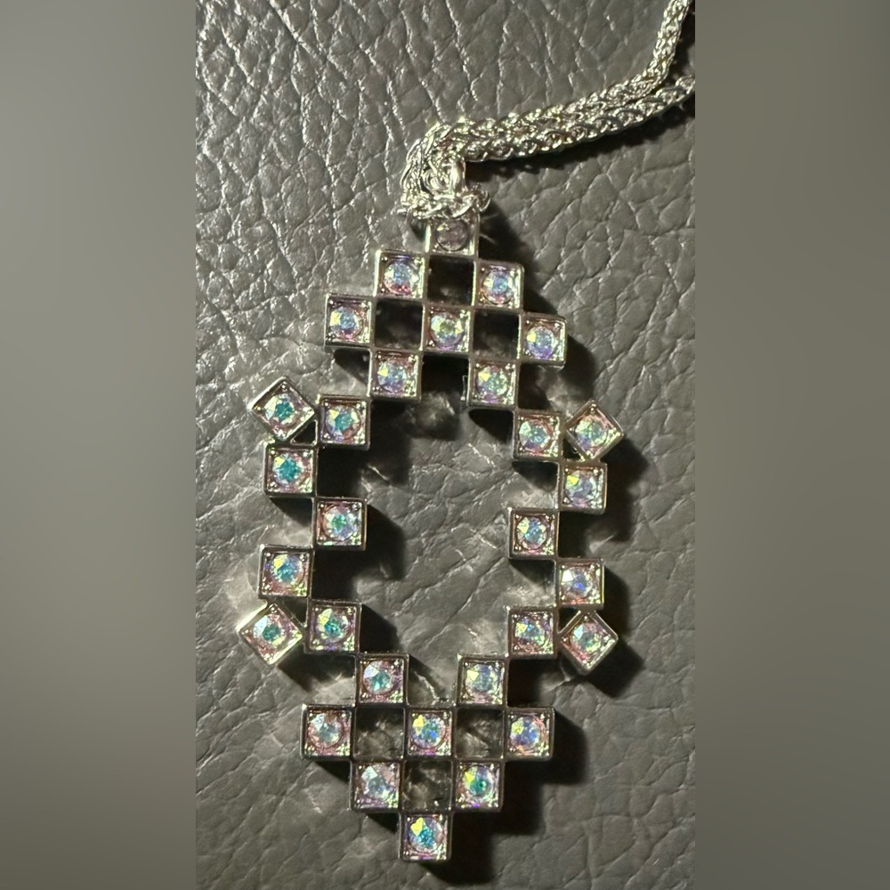 Touchstone Crystal From Swarovski Floating Cubes Pendant. Retired. NWT. - Picture 3 of 8